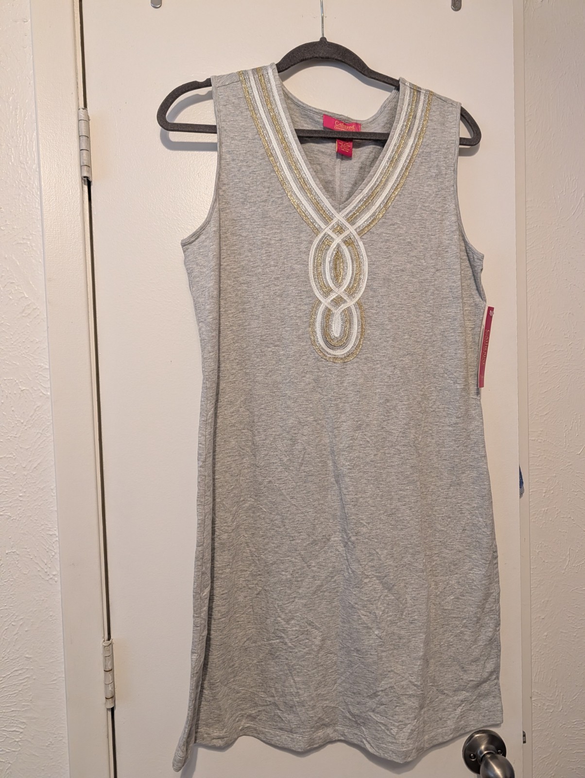 NWT Resort Dress Catherine Malandrino Sleeveless Sheath Dress Petite Large