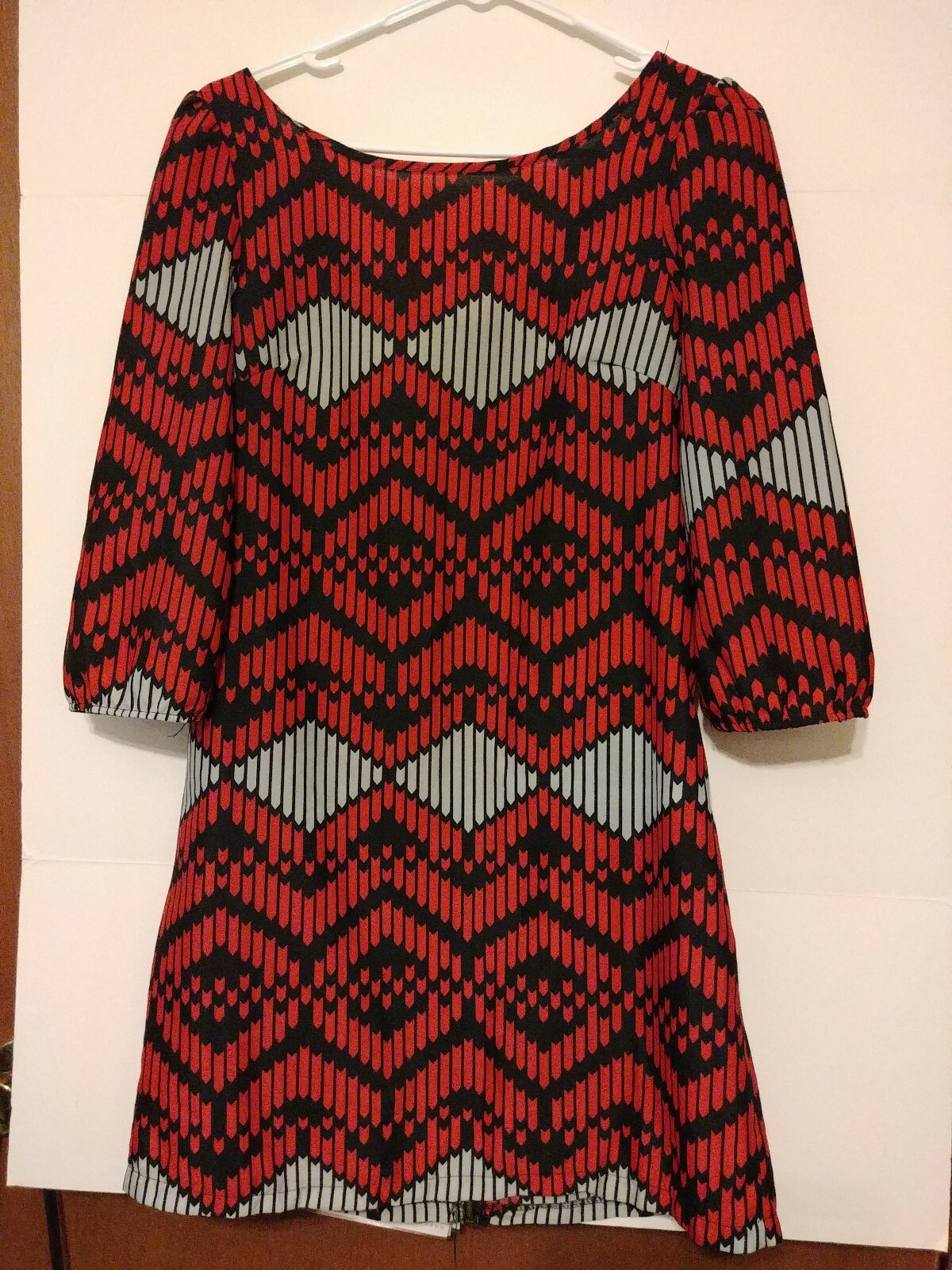 Bella D Women Red/Blak/Gray Casual Dress, Tunic, #953