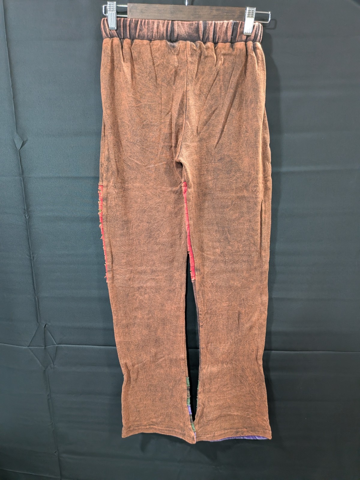KPC Made In Nepal 100% Cotton Multicolor Razor Cut Hand Embroidered Pants Medium