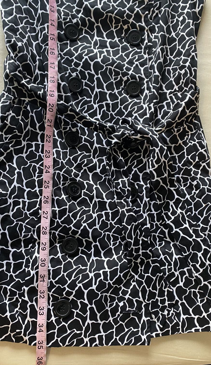 Vertigo Paris Black White Button Casual Collared Dress Size Medium