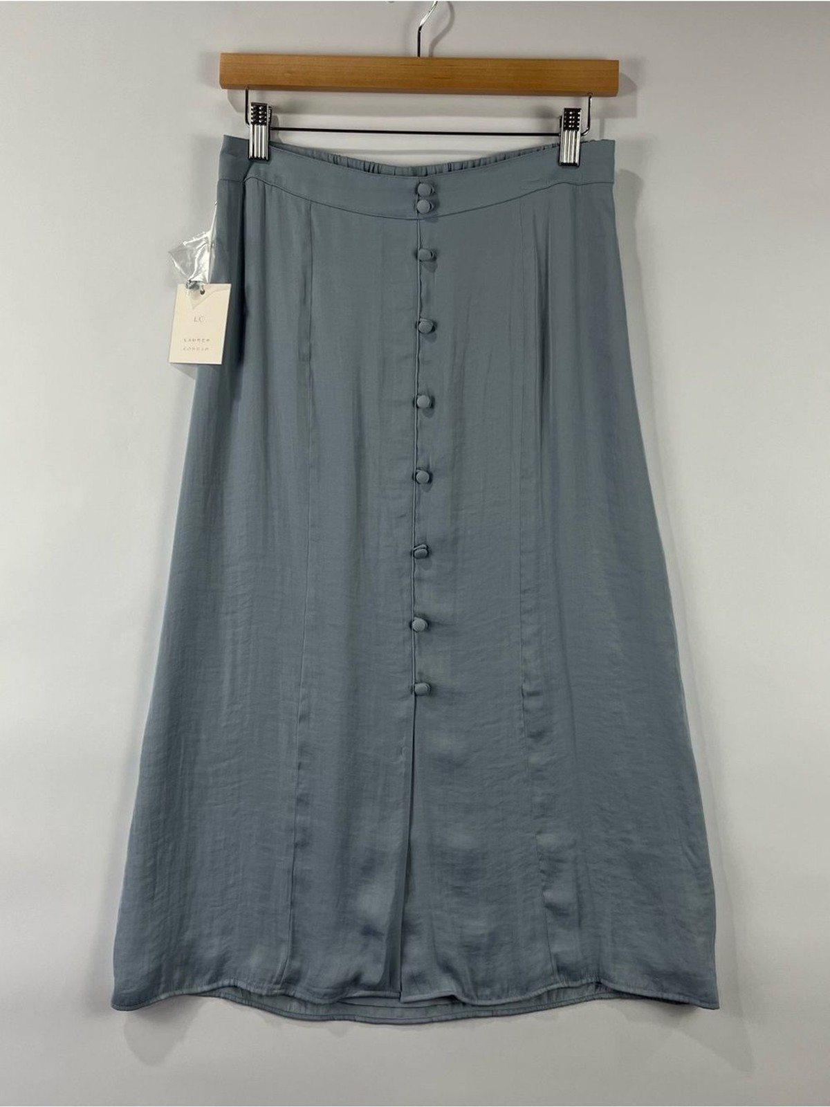 LC Lauren Conrad NWT 2 Piece Skirt Set Tie Front Top Midi Skirt Layering M/S