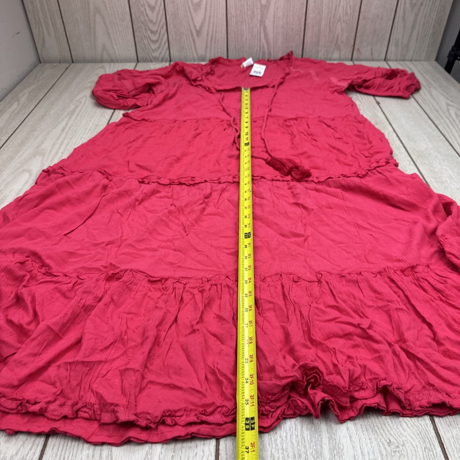 Sweet Magnolia Maxi Tapered Tie Front Dress Size XXL Pink New