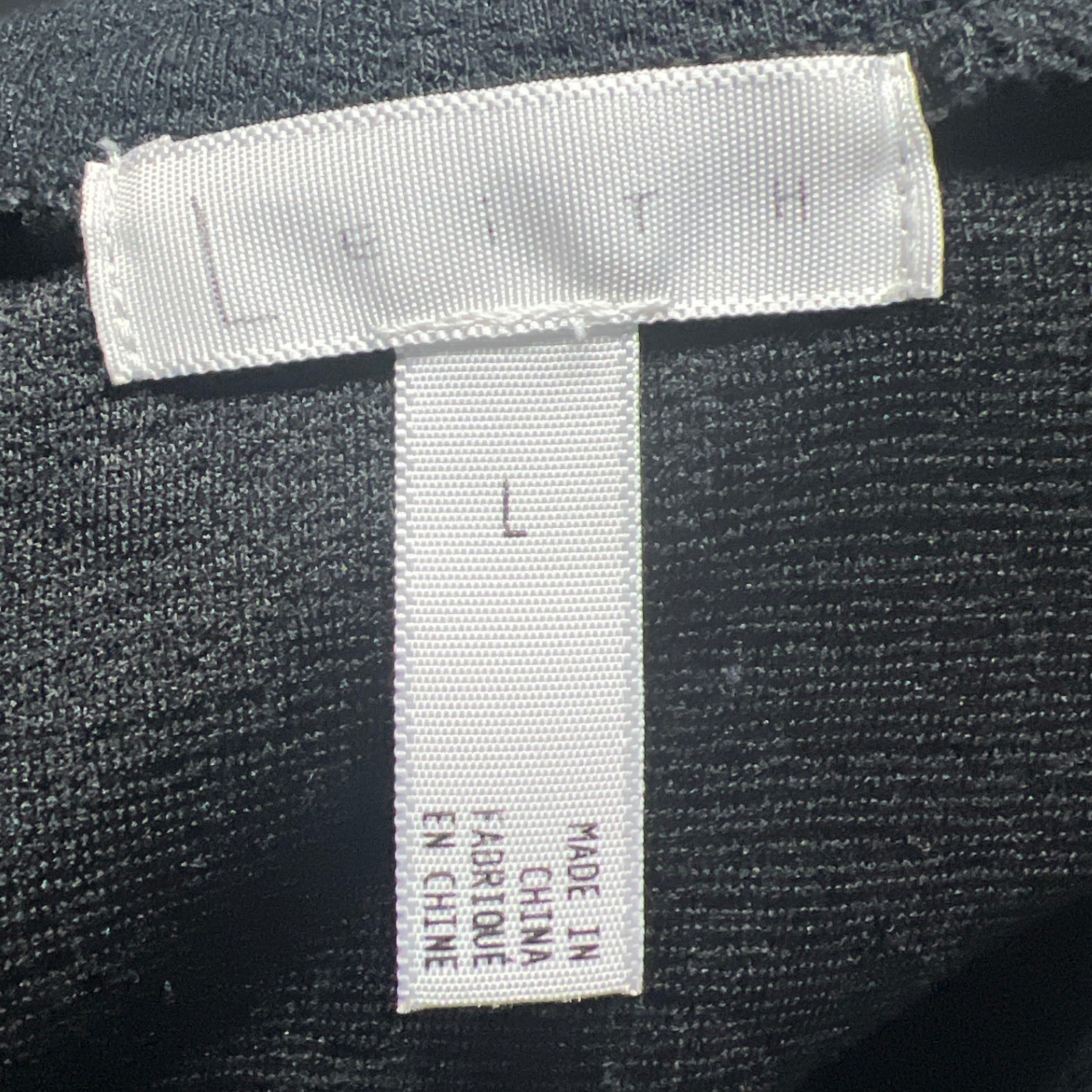 Leith Big Cuff Geo Textured Shift Dress Black Size Large EUC