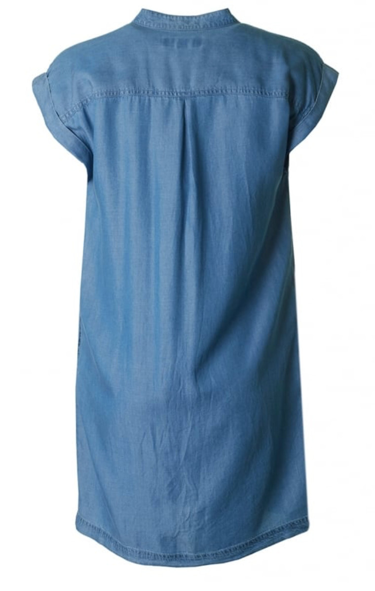 MICHAEL KORS BLUE CHAMBRAY DENIM LACE-UP SHIFT DRESS SIZE LARGE RRP £175.00 VGC
