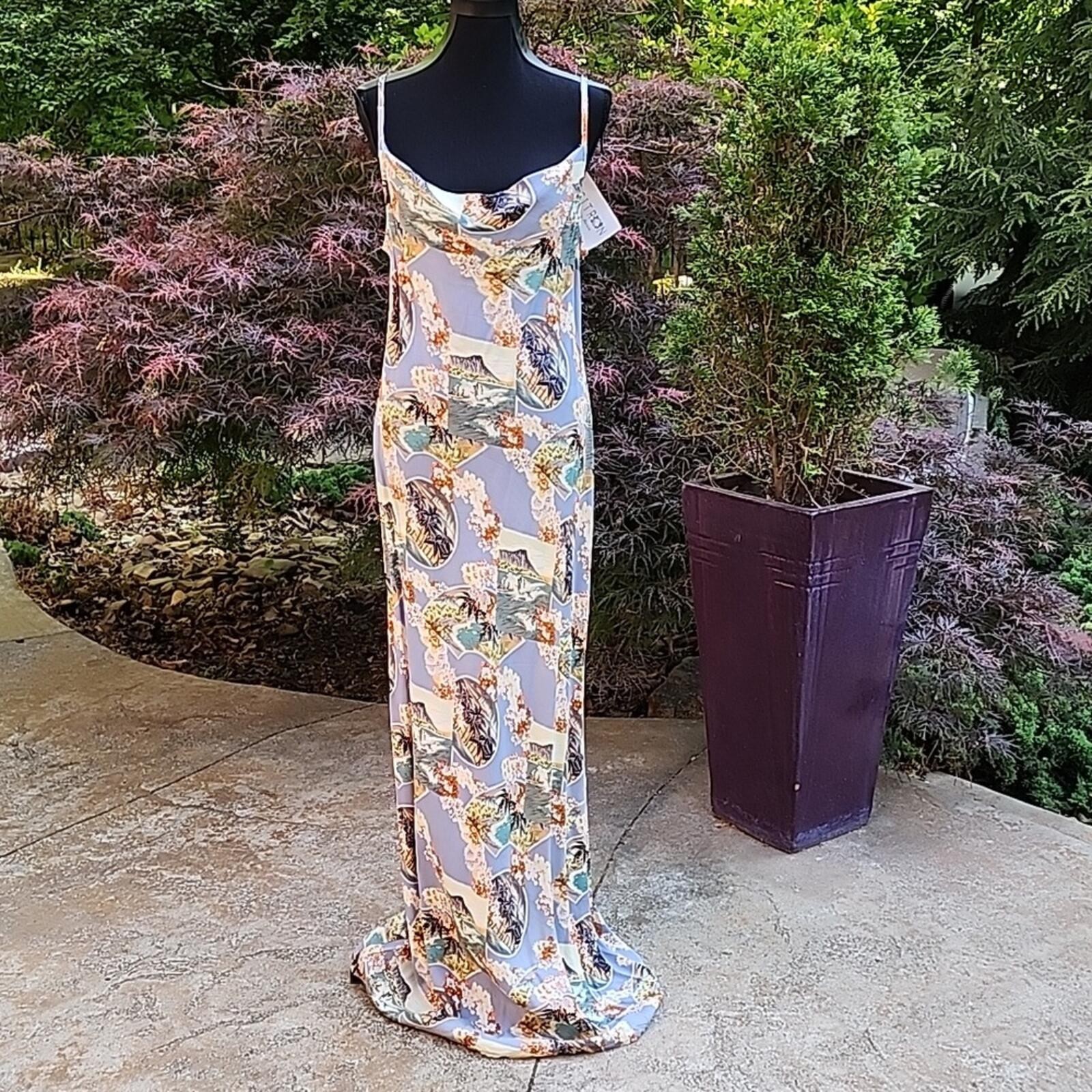 🔥CITRON🔥 Santa Monica Vintage Extremely Rare Find Bias Maxi Dress XL