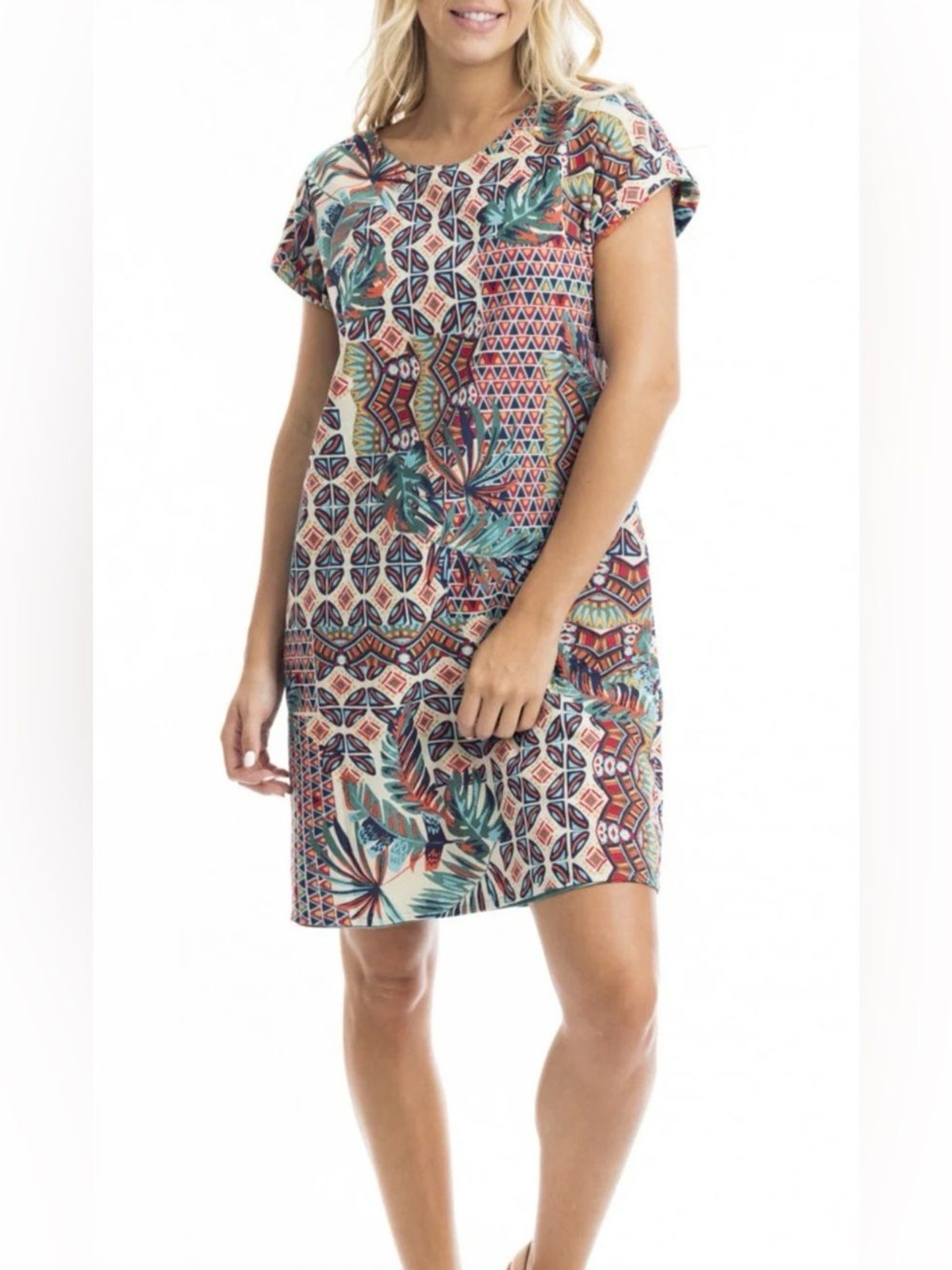 Orientique Naturally Australian Reversible Dress Small Tropical Cotton Vacation