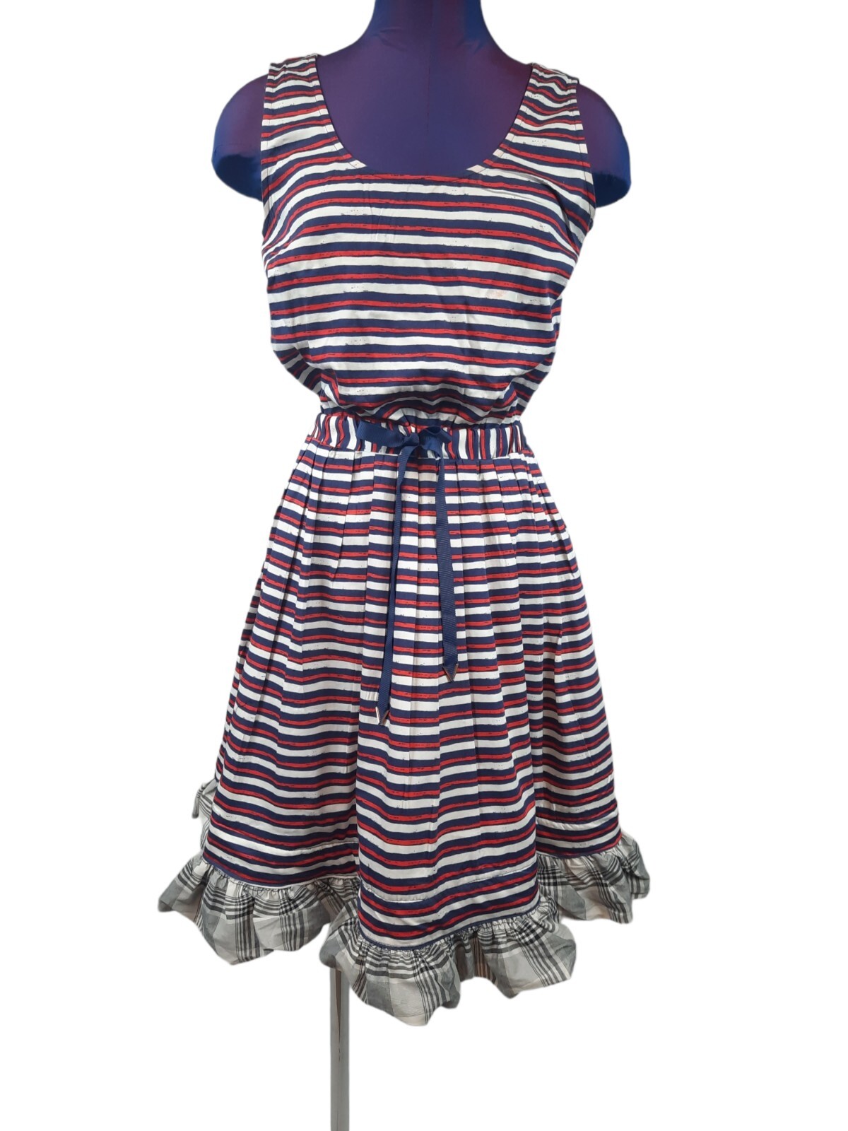 Maison Jules Customized Ruffle A-Line Patriotic Dress Size Large Women’s W59