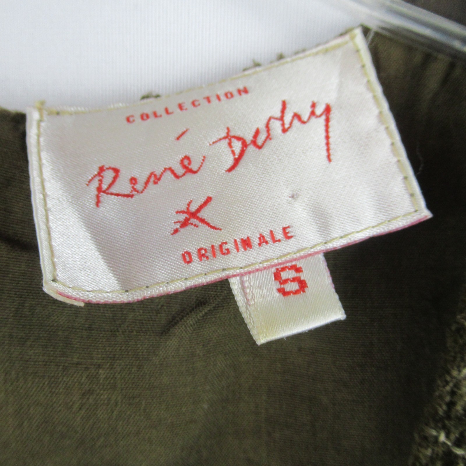 Vintage RENE DERHY VELVET PATCHWORK DRESS Brown Olive Scalloped Hem Size S Boho