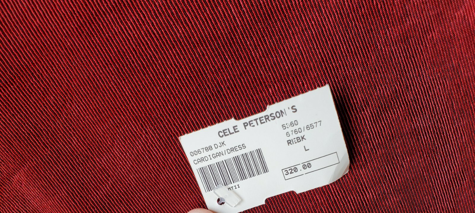 #39 – LINDA LUNDSTROM Basics Red Dress + Cardigan 2Pc Set L NWT New Vintage 70s