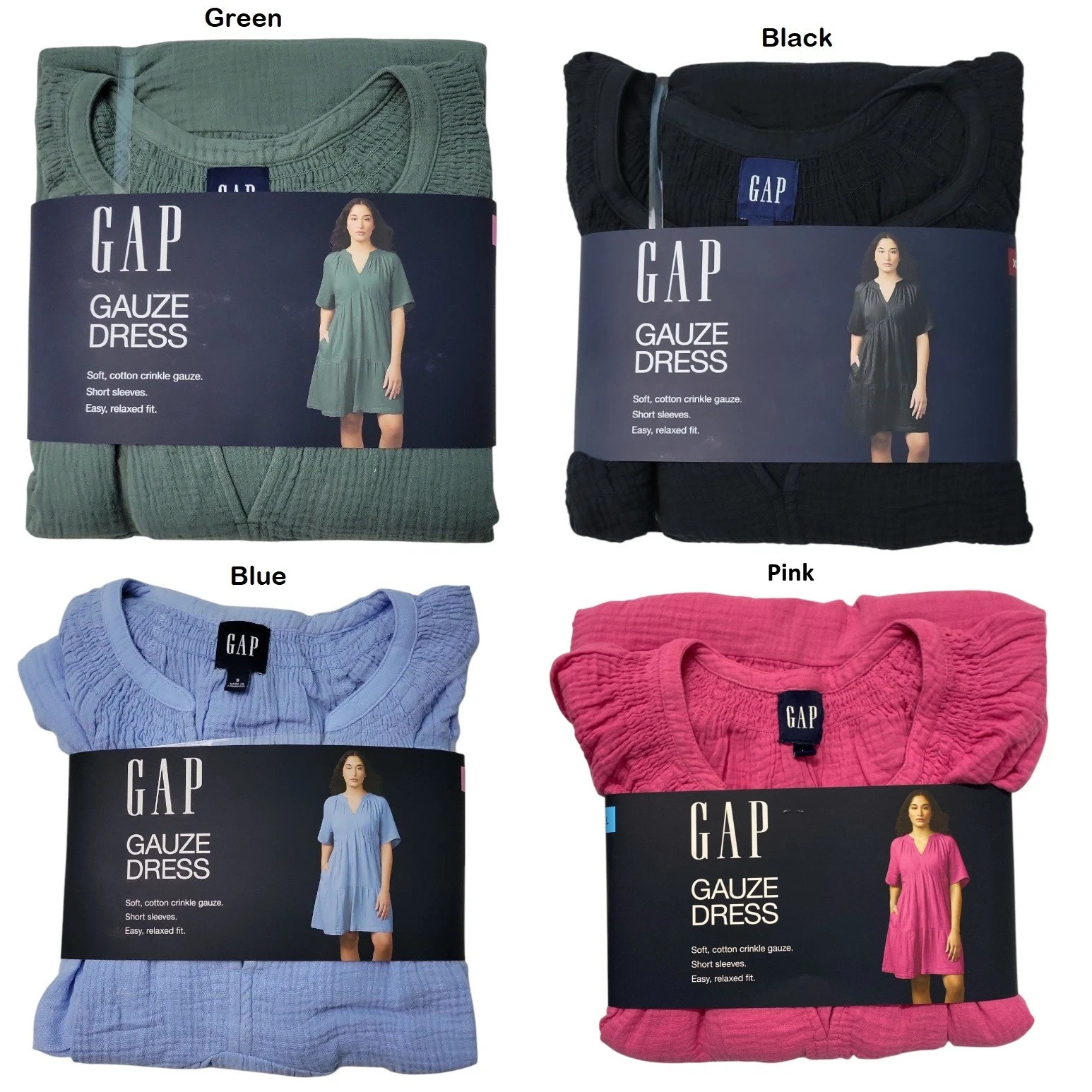 Gap Women’s Relaxed Fit Soft Cotton Gauze Tiered Dress