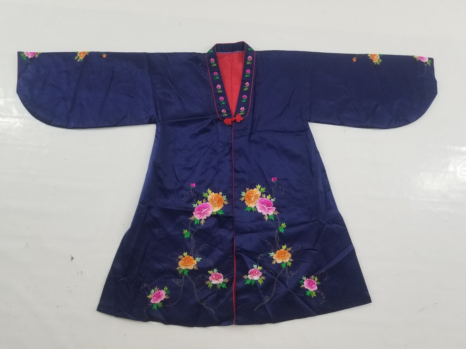 Vintage Traditional Korean Silk Brocade Embroidered Hanbok Jacket