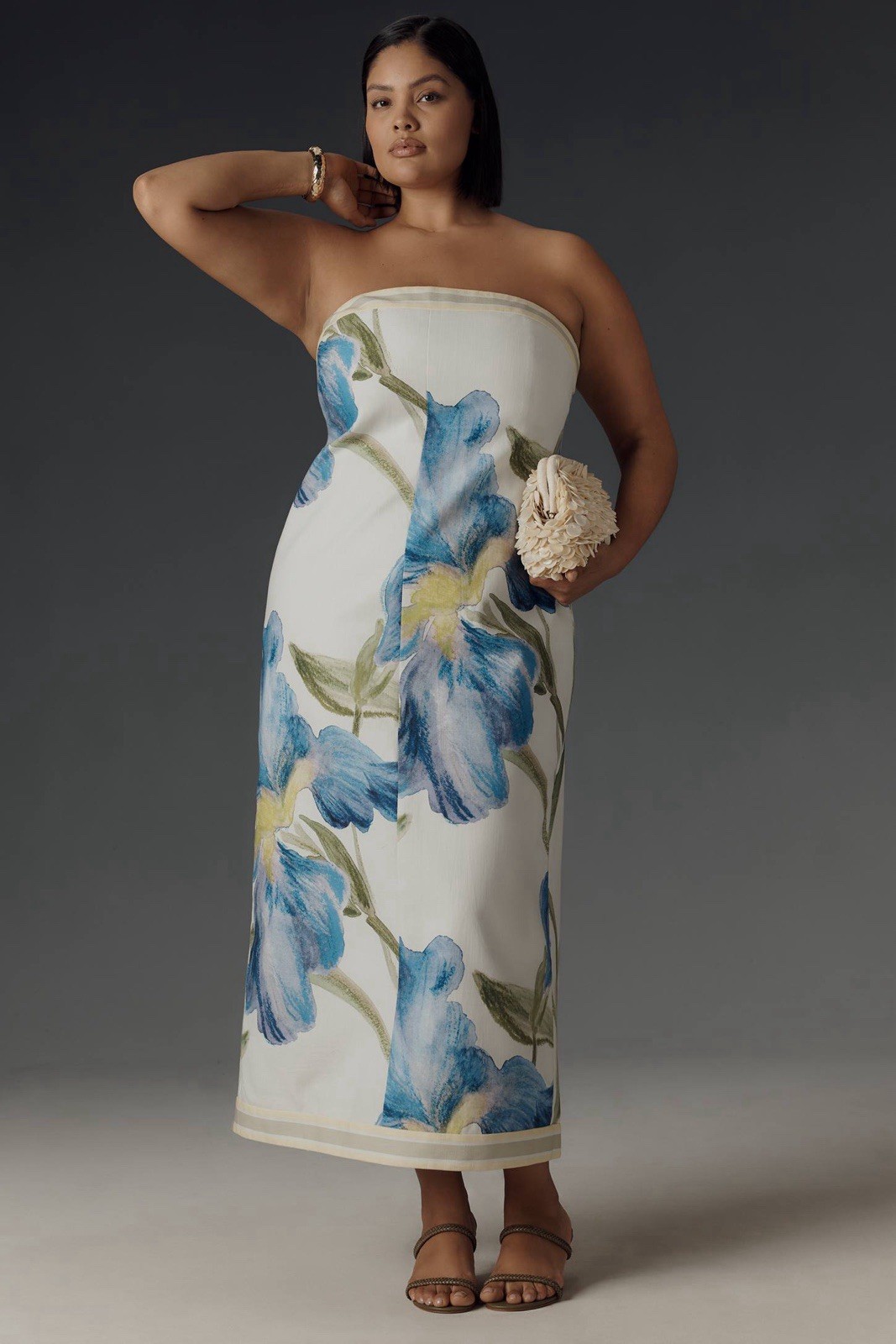 Anthropologie Significant Other Tess Strapless Midi Floral Dress Size 22W NWT