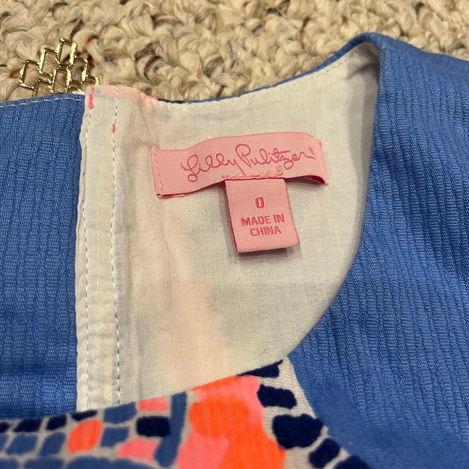 Lilly Pulitzer Mila Shift Dress 0 Multi Tic Tac Tile Preppy Summer Resort Casual