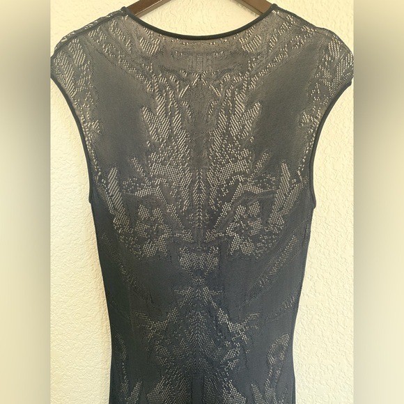 Elegant Deep Navy Lace Sheath Dress | Cap Sleeve Illusion | Fully Lined