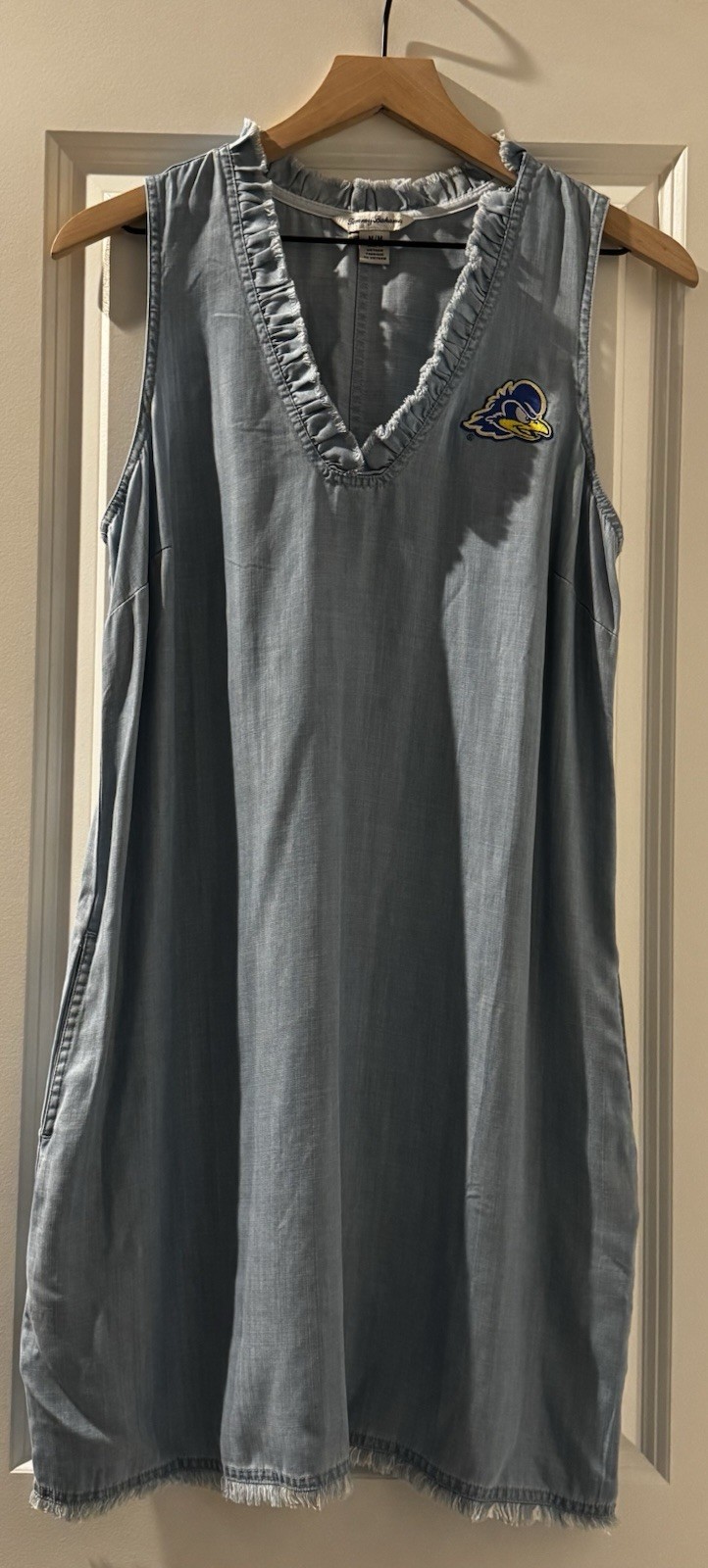 Tommy Bahama University of Delaware Blue Hens Tencel Shift Dress Pockets M