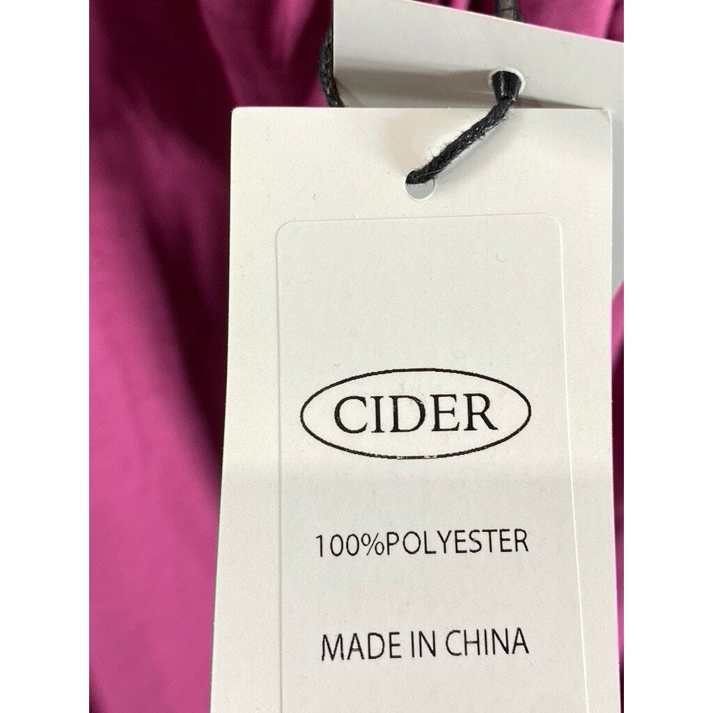 CIDER Women’s Violet Solid Shirred Smocked Bodice Halter Maxi Dress SZ M(US6)