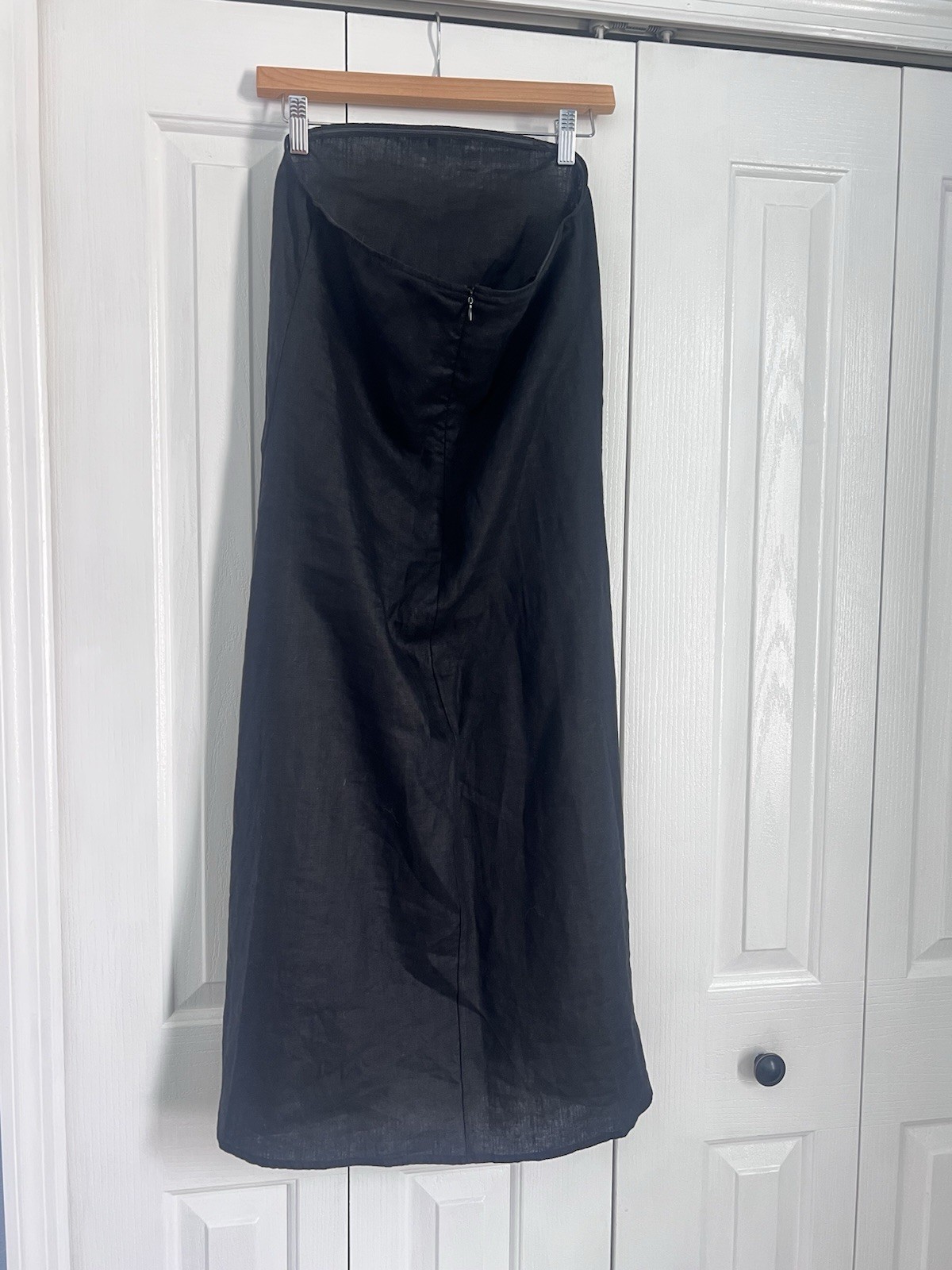 Black Strapless Linen Dress Size Small New with Tags Saks Fifth Avenue