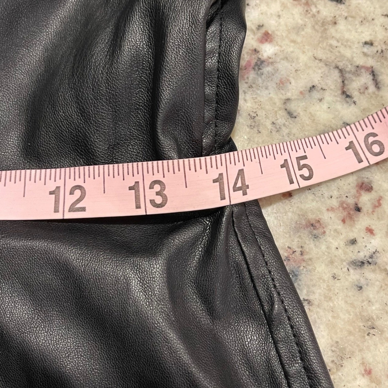 7 For All Mankind Faux Leather Square Neck Smocked Zipper Dress Black Medium NWT