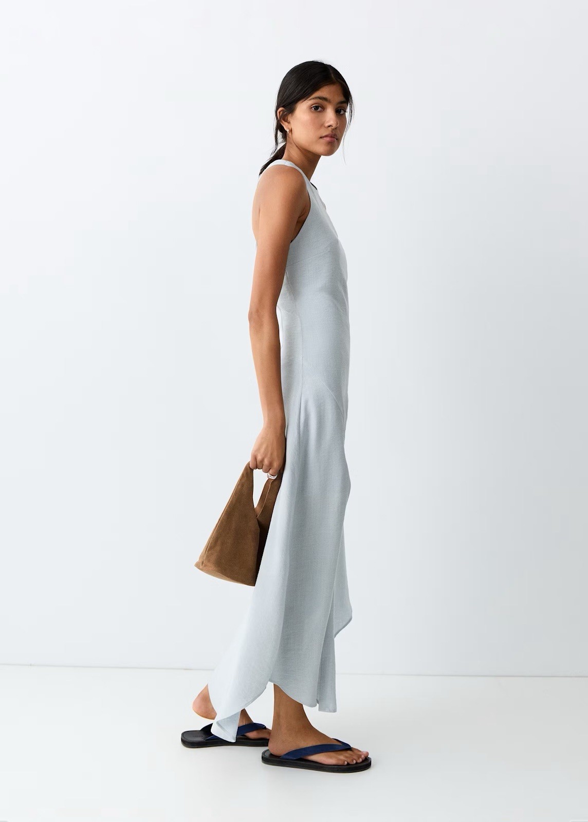 Mango Cross Back Flowing Dress NWT Size XS