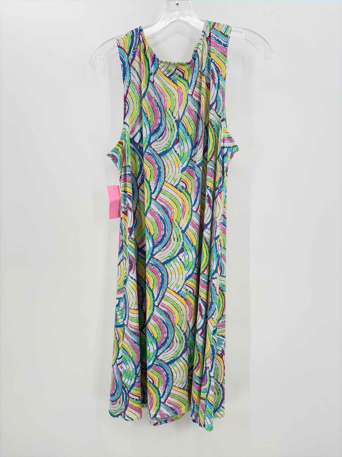 Pre-Owned Ivy Lane Blue Size Large Knee Length Sleeveless Dress