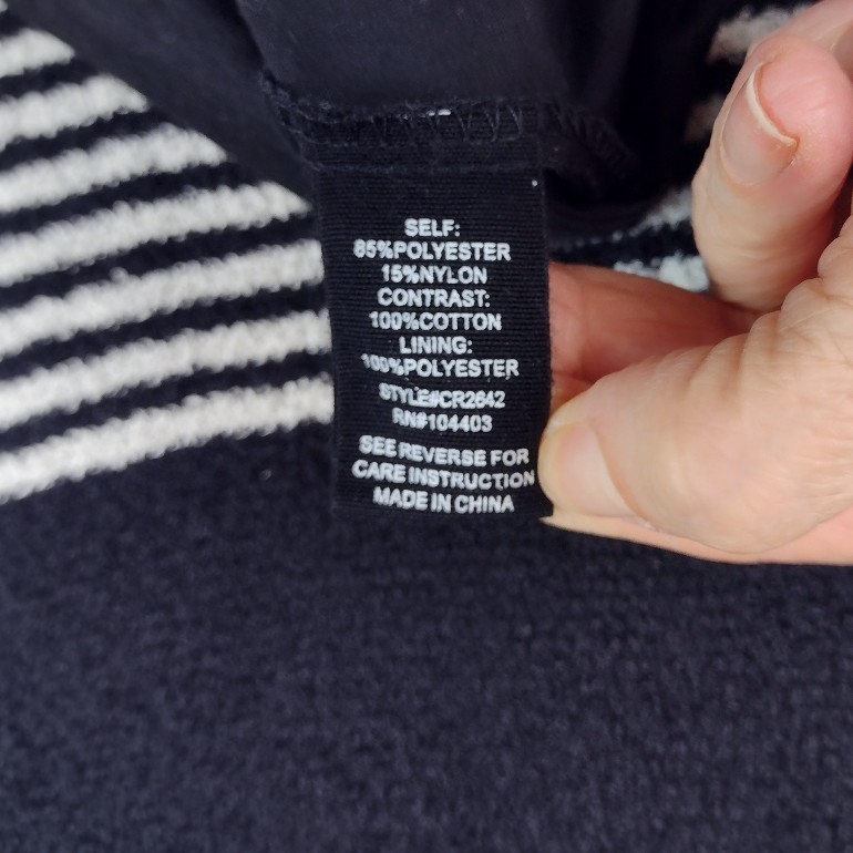By the River Dress Small Black Midi Knit Stripe Sleeveless Full Cotton Skirt