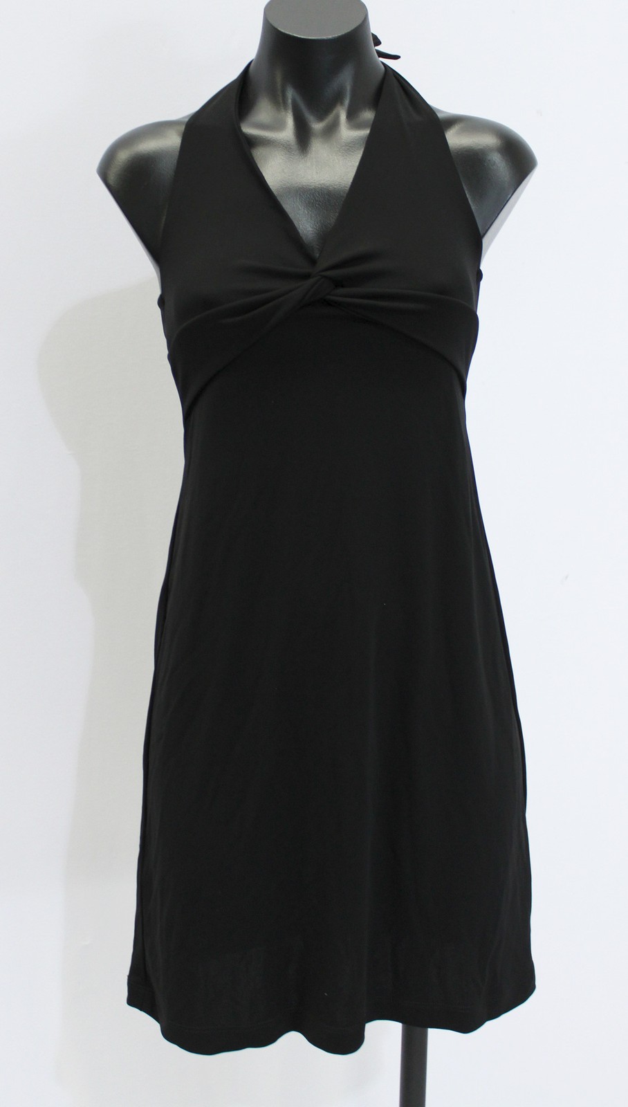 BCBGMAXAZRIA Women’s Petite Halter Neck Sleeveless Mini Dress EH6 Black Size XSP