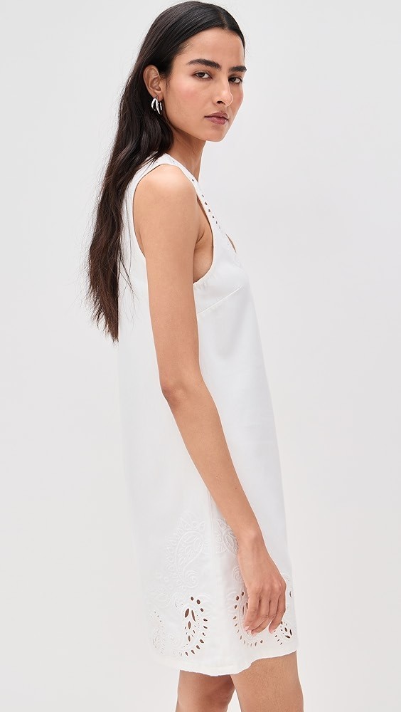 NWT $398 Rag & Bone Women’s Featherweight Belle Mini Dress In White Size: Large