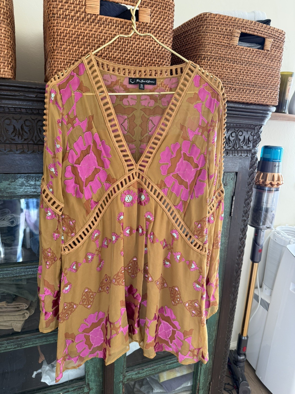For Love and Lemons Barcelona A-Line Lace Mini Dress Red Sz S. Worn once.