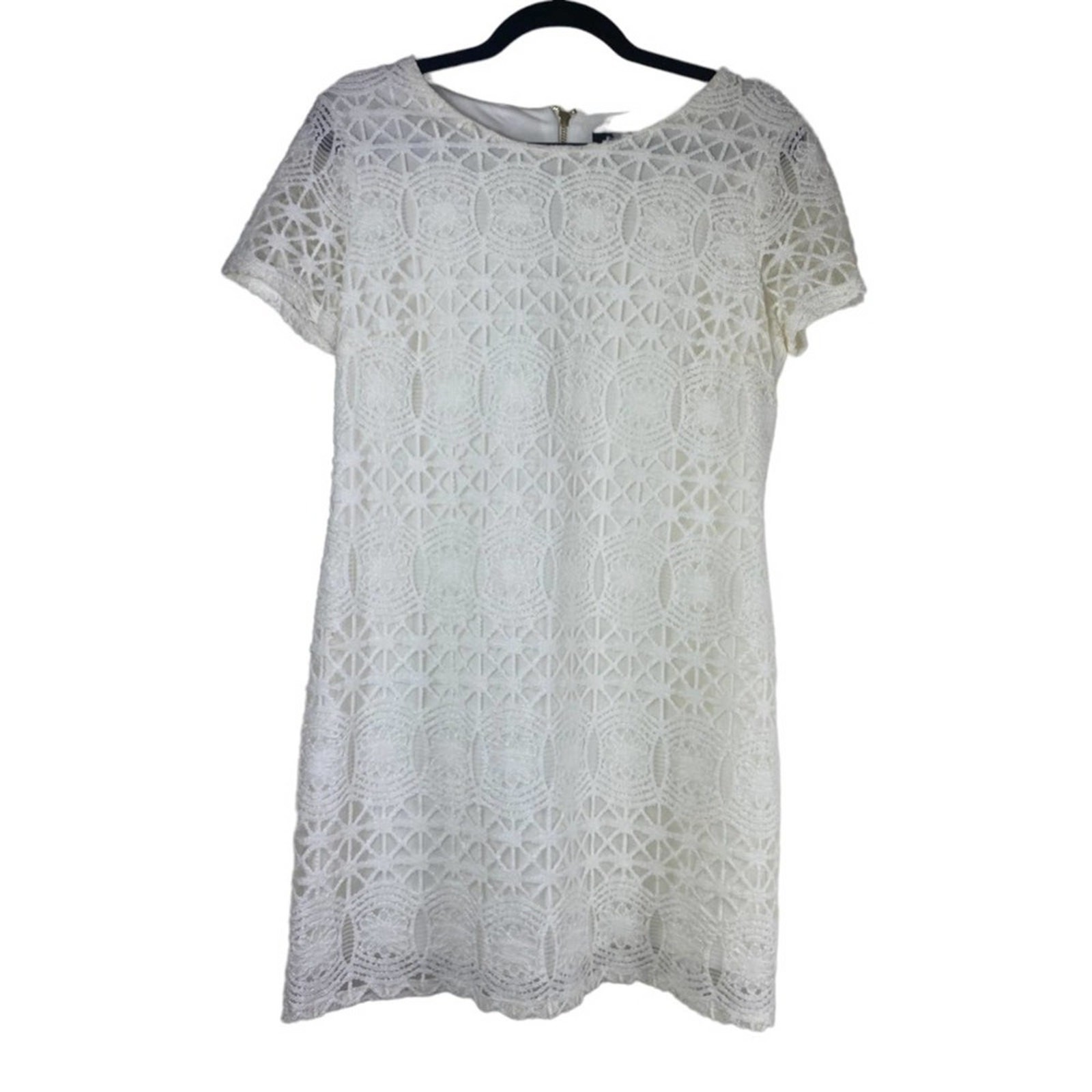 Lulu’s Love You For Eternity White Lace Shift Dress S