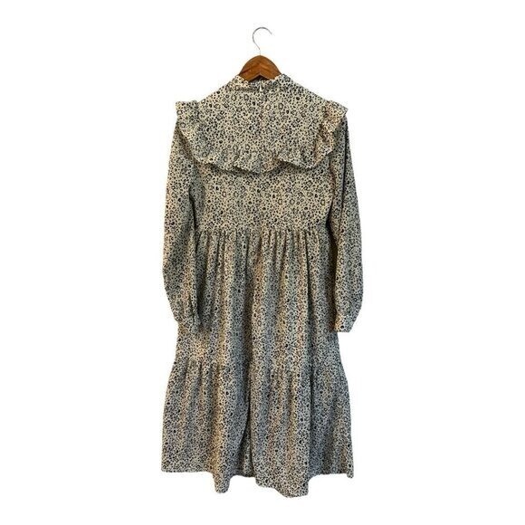 Dazy Leopard Print Midi Dress Ruffles Medium Modest Prairie