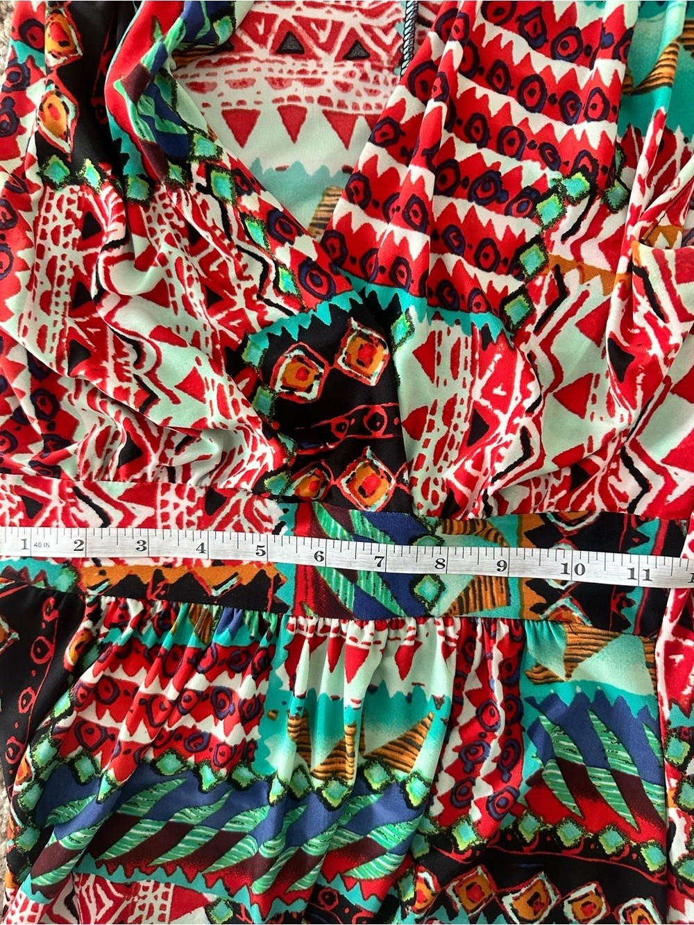 Cache Maxi Dress Size S Boho Tribal Geometric Print Sleeveless