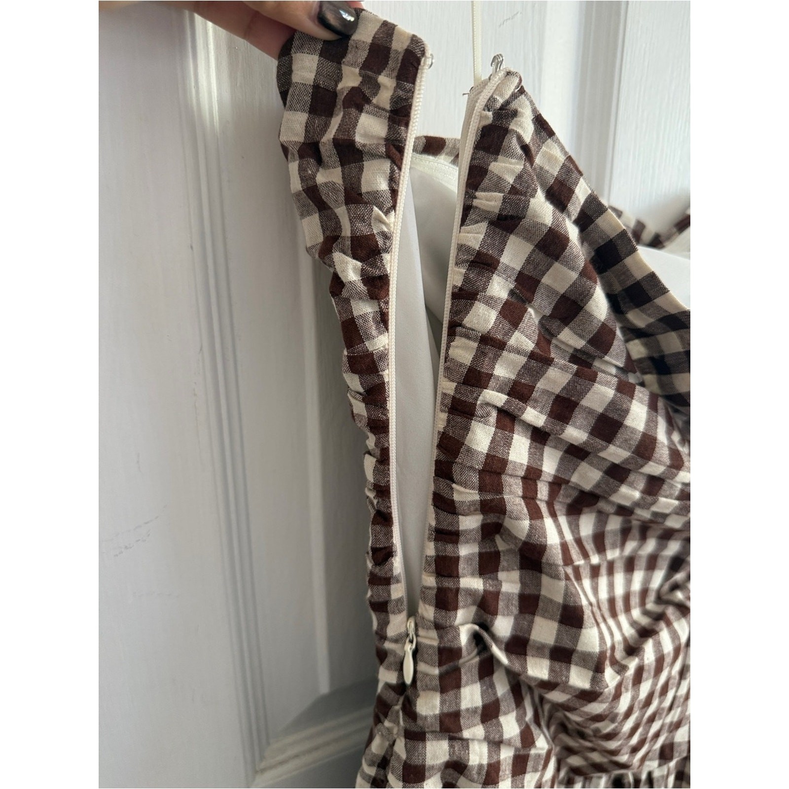 Your Favorite Gemma Strapless Gingham Maxi Dress Size Small