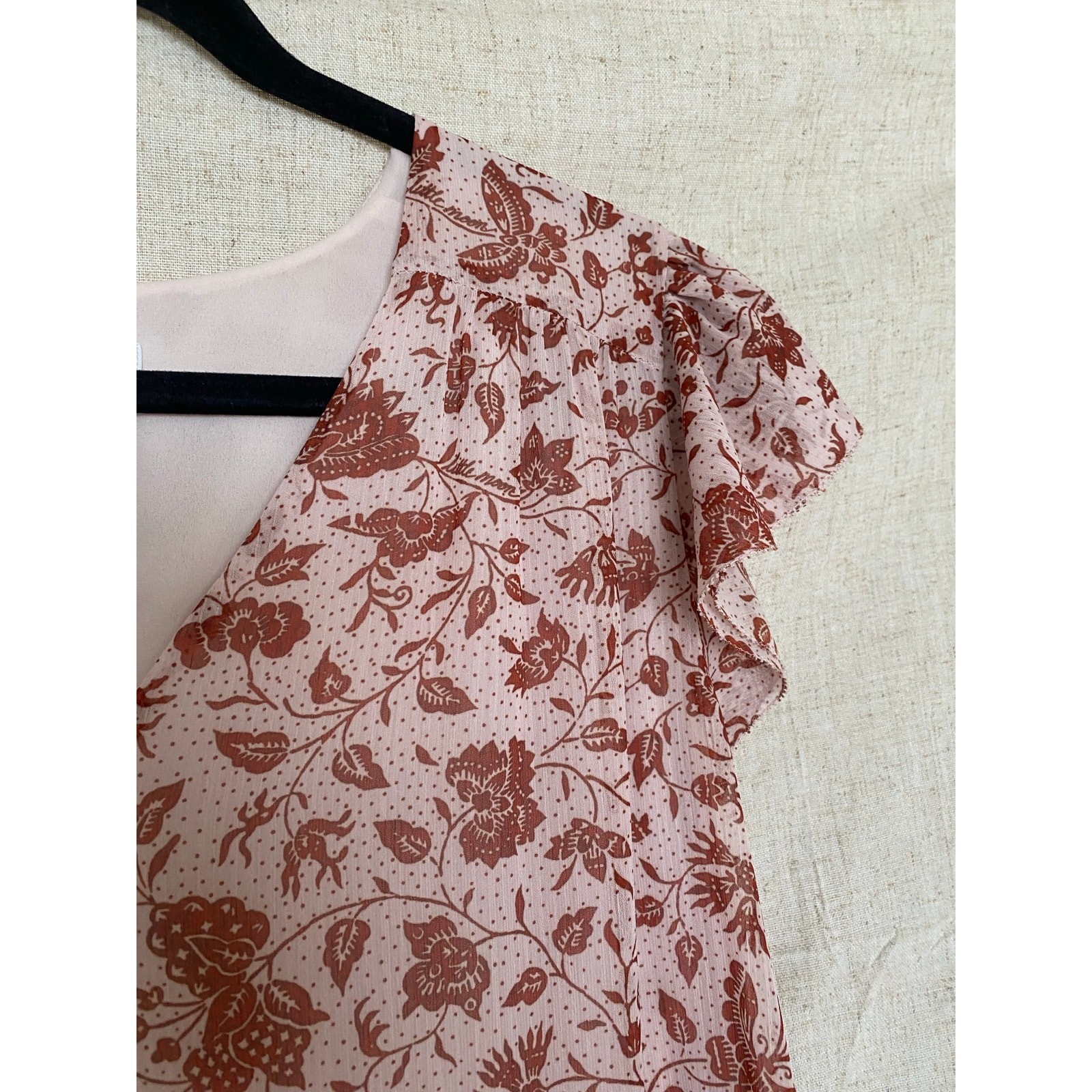 Aritzia Little Moon Pink Floral Rhea Mini Dress Size Medium