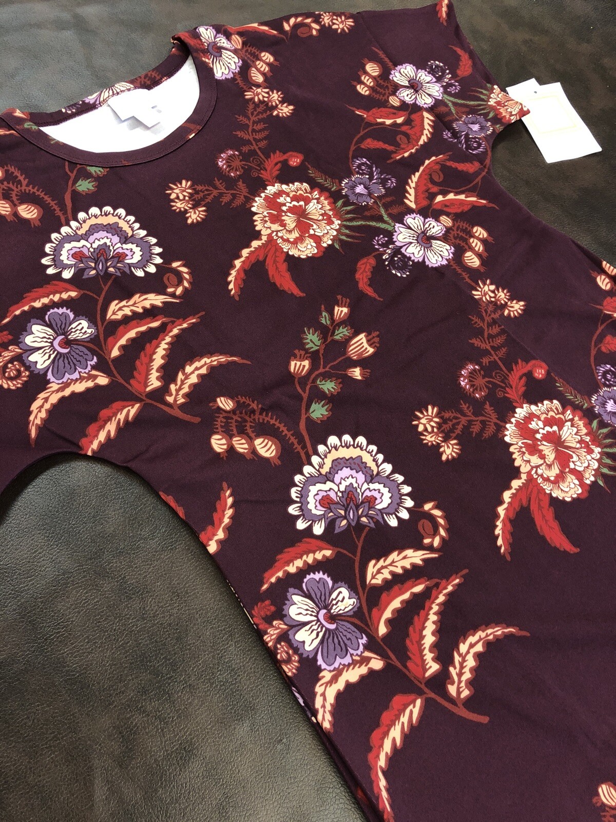 Lularoe Maria Dress 🦄 Burgundy Damask Floral Maxi Long Medium 10/12 8/10 New ❤️