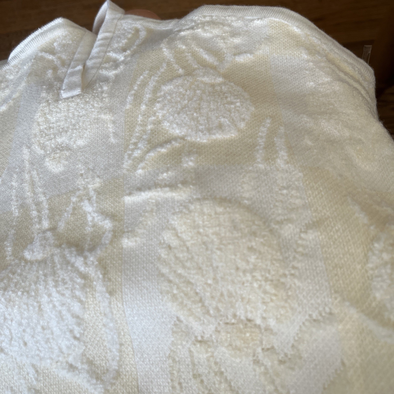 NWT Anthropologie Rue Stiic Cicely Jacquard Knit Maxi Dress Cream Sea Shells-XS