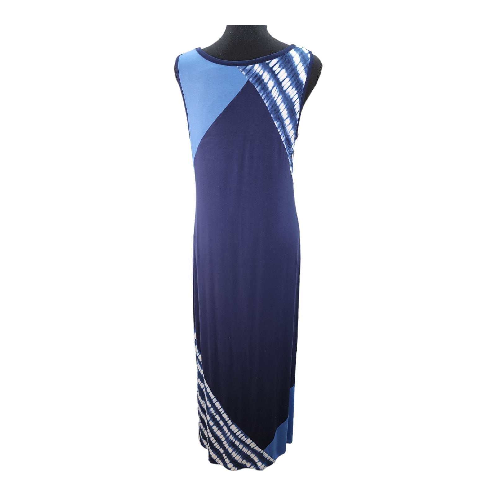 Style Co Bodycon Maxi Dress Juniors Medium Blue Sleeveless Stretch Sundress Sexy
