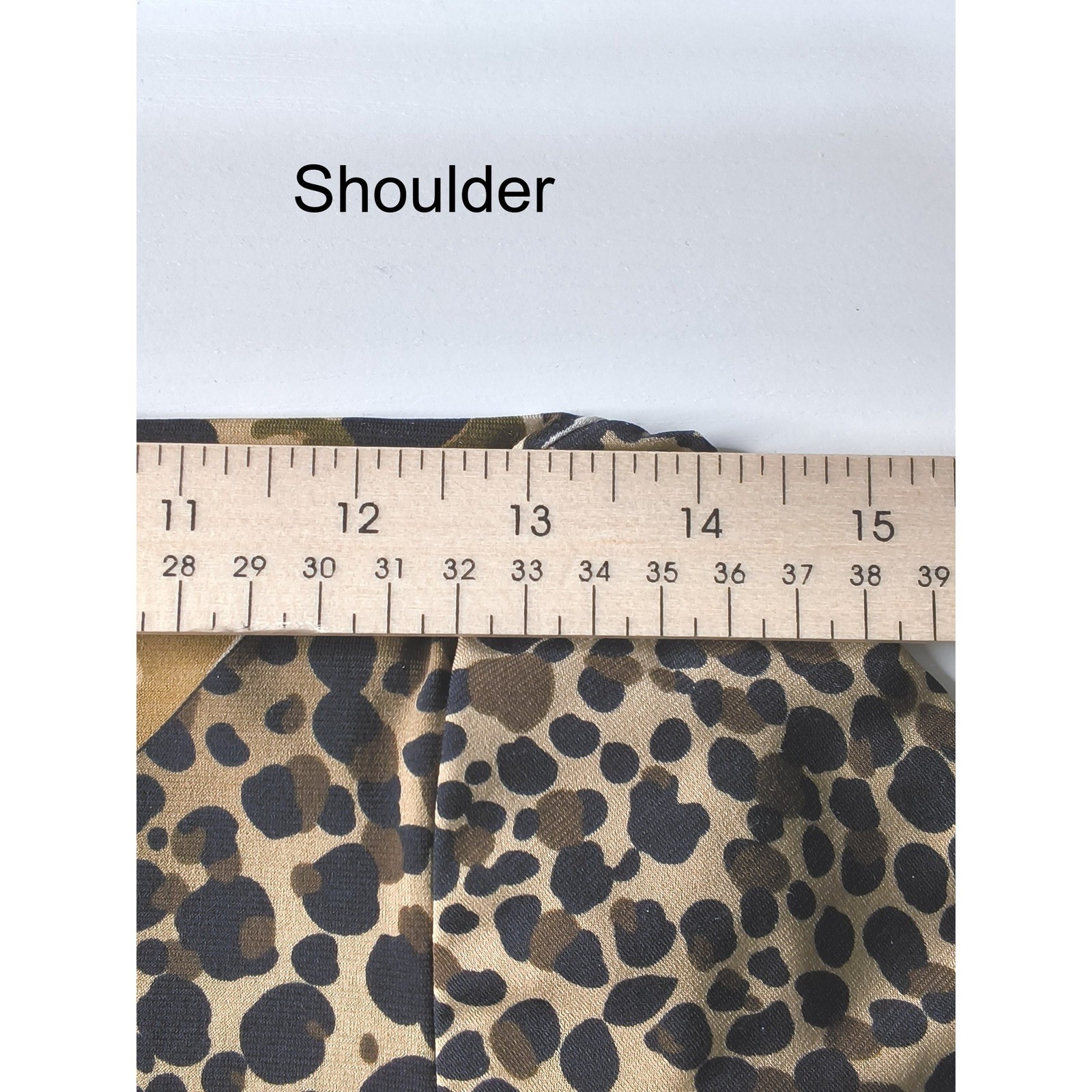 Soprano Wrap Dress Women Medium Brown Leopard Animal Print Short Sleeve