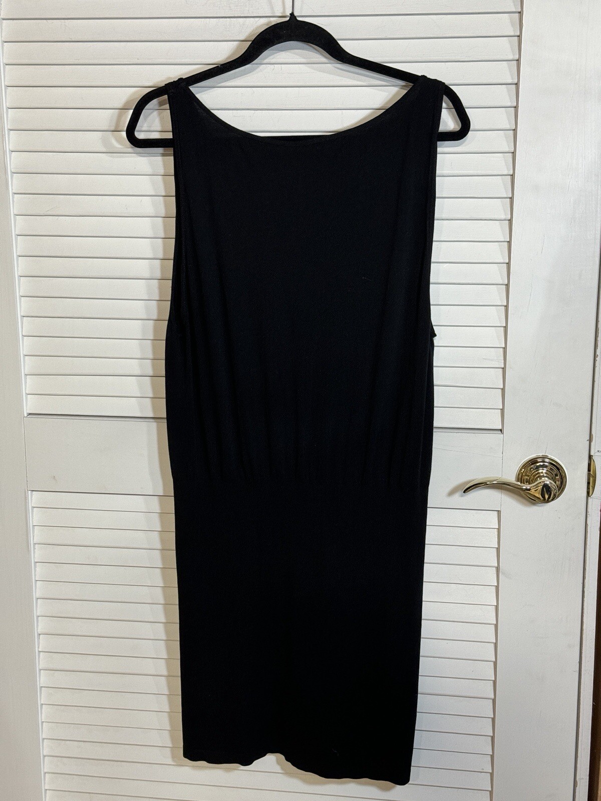 M.Rena Dress Tank Black Super Soft Seamless Bodycon One Size USA Women