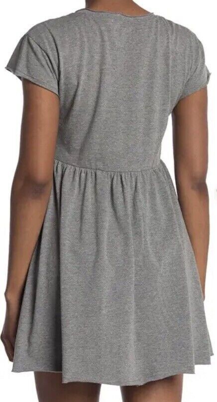 Women’s ABOUND Short Sleeve T-Shirt Dress Medium Charcoal Heather Grey Size S