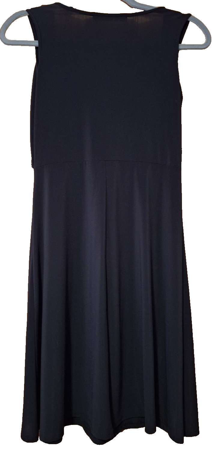 Robin Piccone Black Tie Front Overlay Sleeveless Mini Dress XS Chic Resortwear