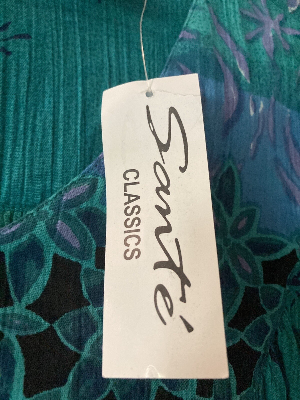 Sante Classics Kaftan sz M 100% cotton Gauzy Made in India 2 pockets pullover