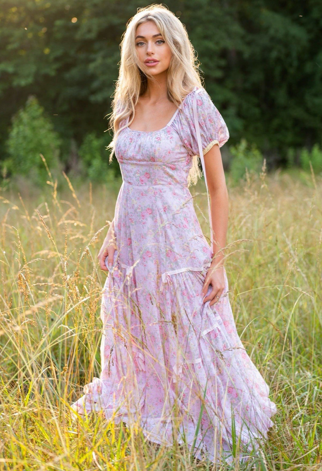 LoveShackFancy Jessie Dress in Tokyo Pink XS 2