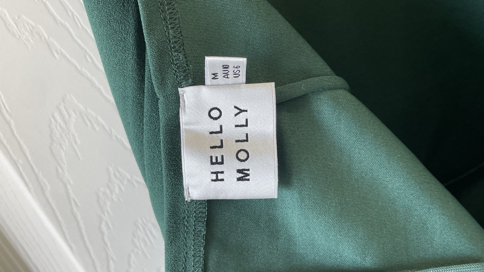 Hello Molly Green Ruffle Flutter Sleeve Backless Fit & Flare Mini Dress M