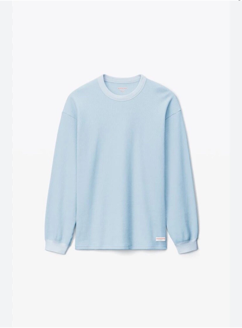 Alexander Wang – Unisex Long Sleeve In Cotton Waffle Thermal