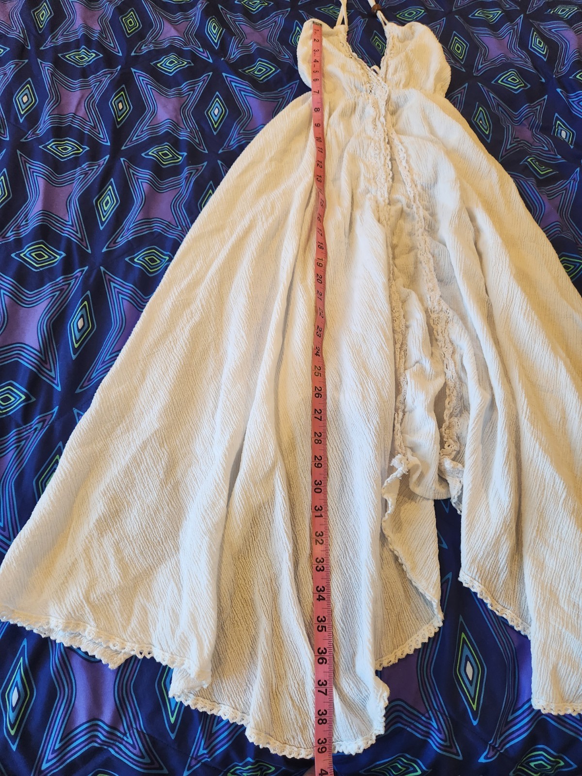 SUNCANS White Halter Strap DRESS For Beach or Summer WOMEN’S SIZE S.100% COTTON