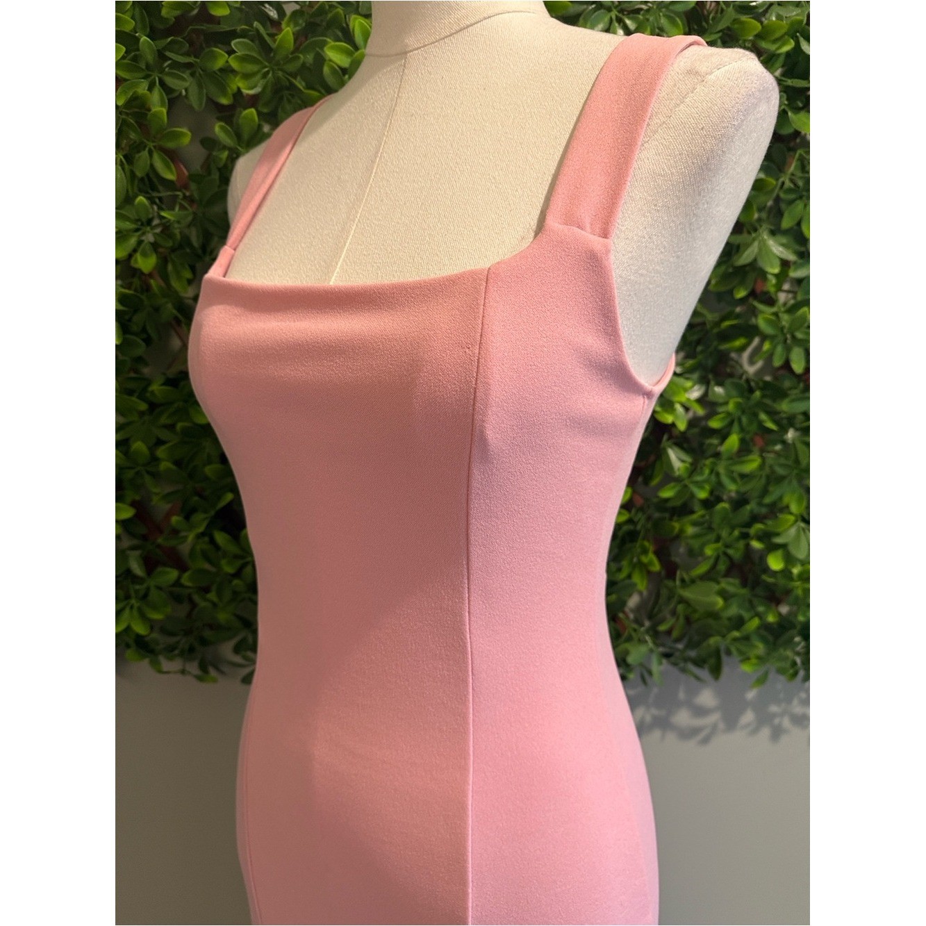 Adorable Allure (without Pink Rosette) Square Neck Sleeveless Maxi Dress