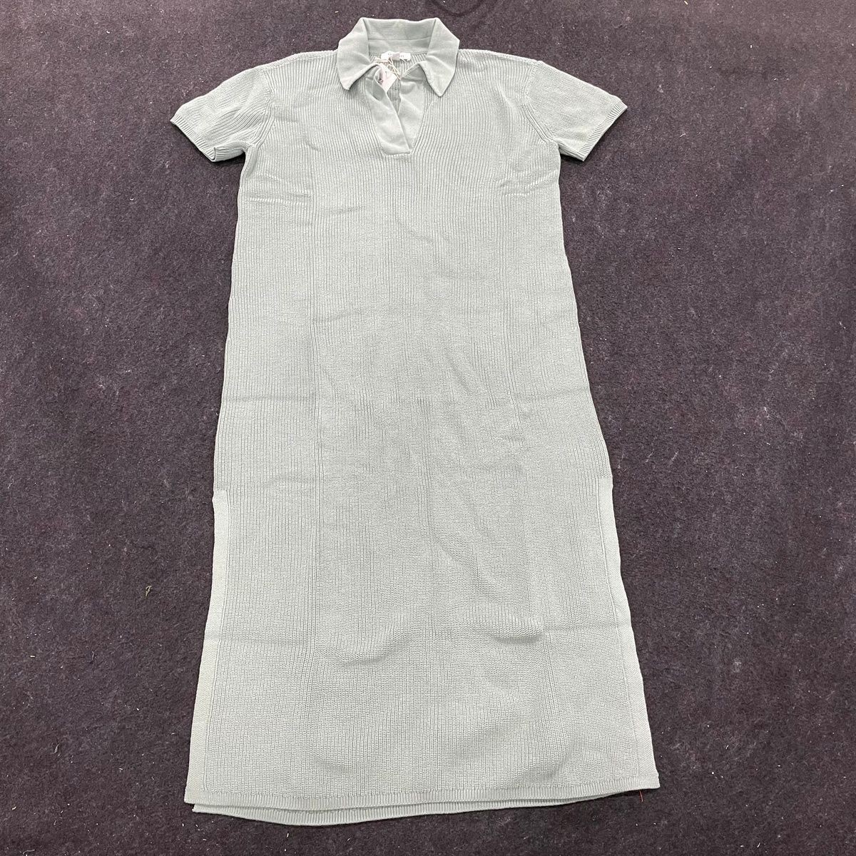 HAVEN WELL WITHIN Organic Cotton Rib Knit Johnny Collar Dress Size XL