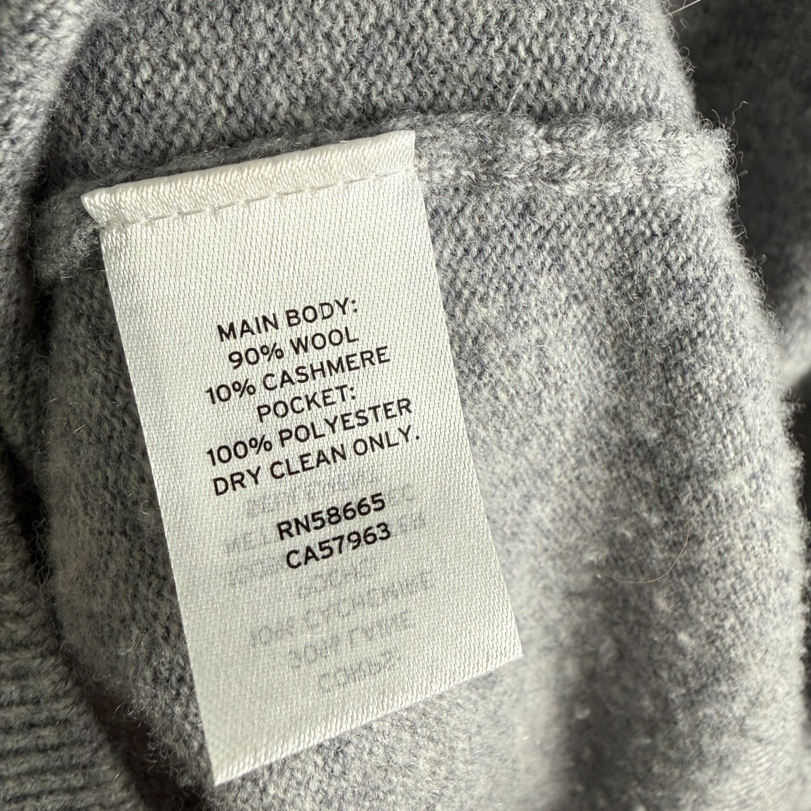 Nordstrom Wool Cashmere Blend V Neck Maxi Sweater Dress Gray XS Office Holiday