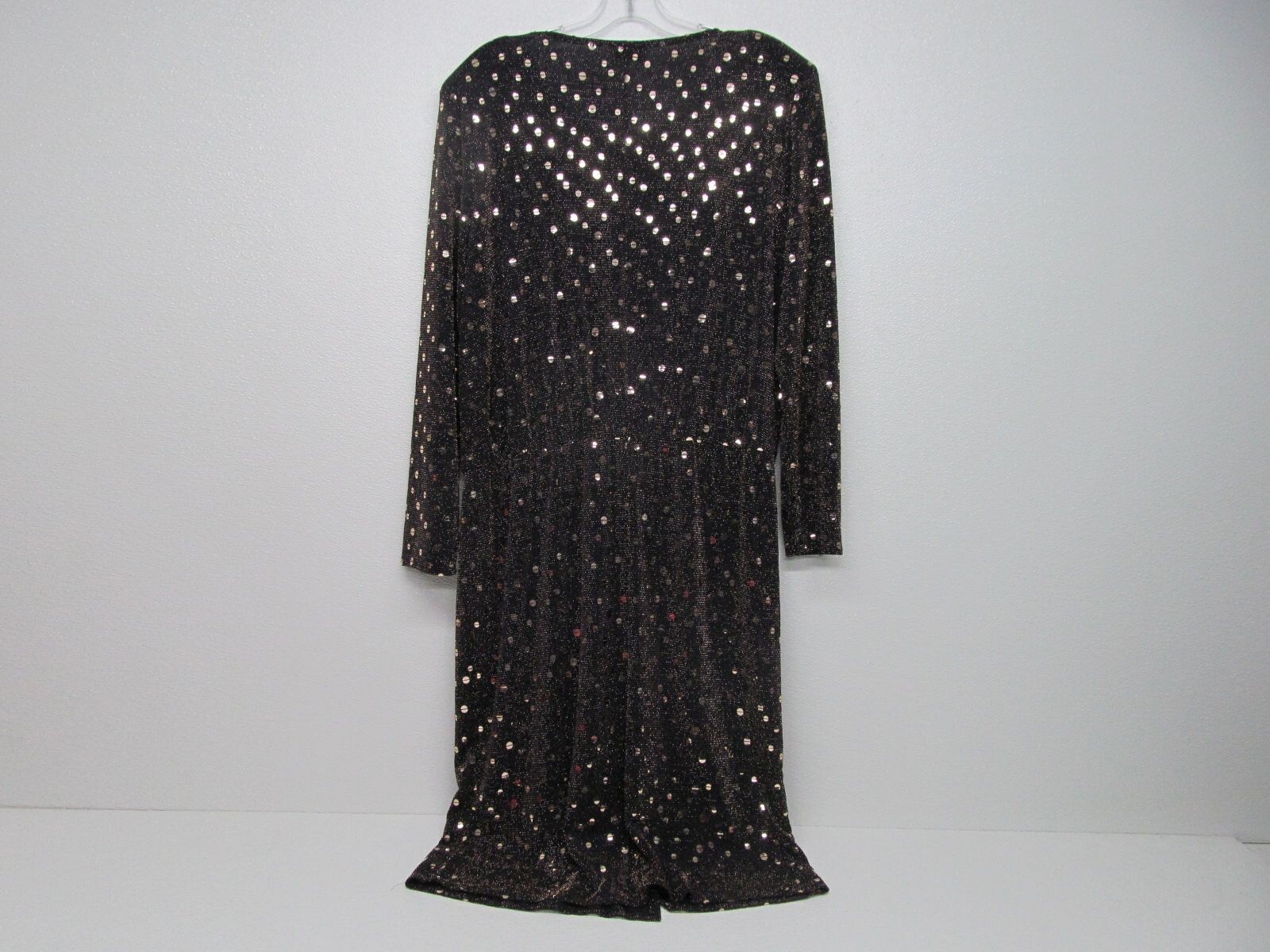Flounce London Black/Gold Sequin Glitter Evening Dress Women’s Size XL