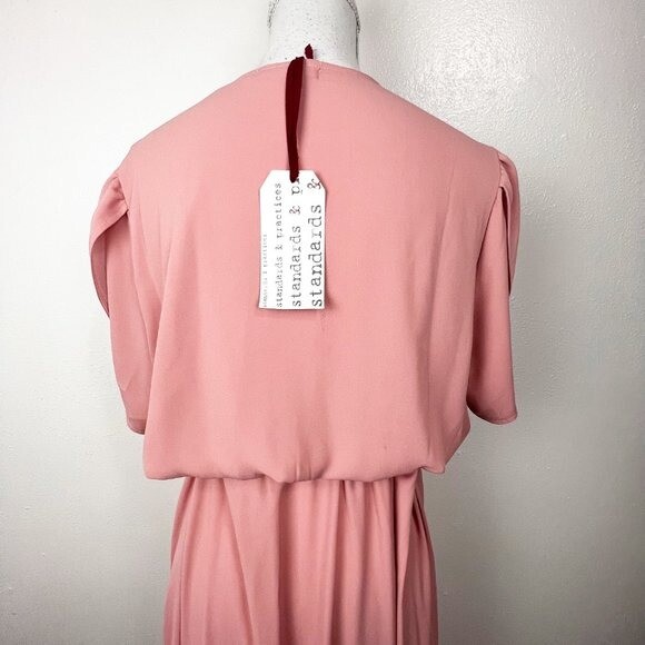 Standards & Practices Bridesmaid Dress Women Extra Large Pink Wrap Surplice NWT
